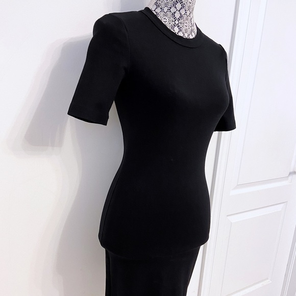 ARITZIA Black T-Shirt Mini Dress, Size 2 - Picture 2 of 4